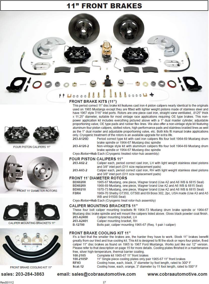 Front Brakes - catalog page 17
